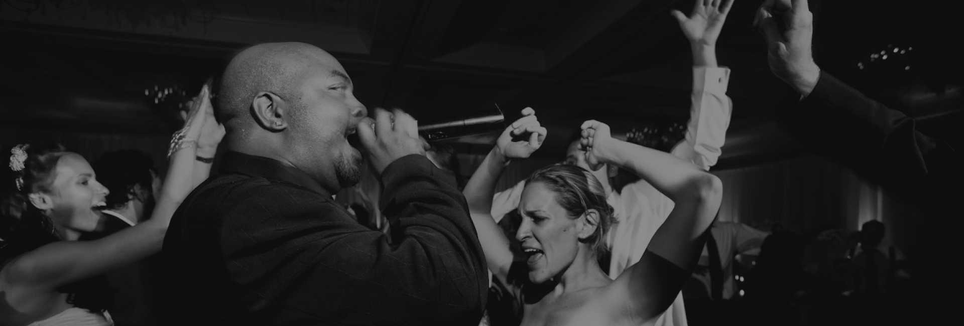 musician singing at a wedding